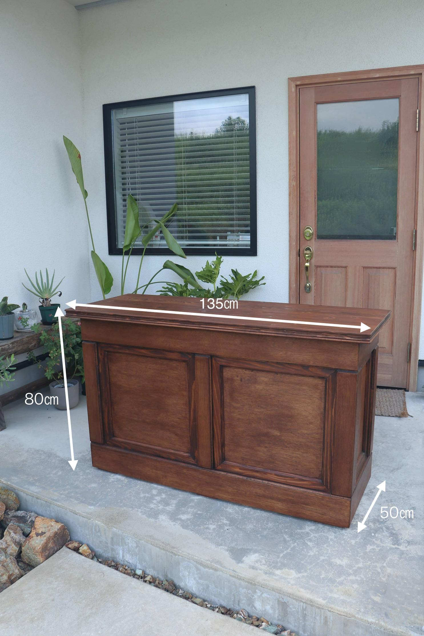 折り畳み式アンティークカウンター｜レジ・キャッシャー・バーカウンター・受付・店舗什器 | 9枚目